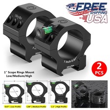 Low/Medium/High 1"/25.4mm Scope Rings Mount with Level Bubble for Picatinny Rail
