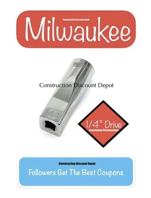 Milwaukee Tool 45-34-9051 1/4'' In. Drive 13mm Metric 6-Point Deep Socket