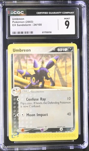 CGC 9 MINT Umbreon 2003 EX Sandstorm 24/100 Pokemon Card