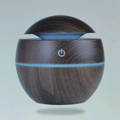 Ultrasonic Tabletop Aroma Diffuser Humidifier, Color Changing LED, Wood Grain