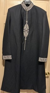 Indian~Pakistani Mens Saira Sheikh Sherwani Jacket 44~XL~Retail $550+Elegant~EXC