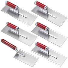 6 Pcs Tile Tools Stainless Steel (notch Size: 8 x 8 mm & 20 x 18 mm) Notched ...