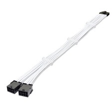 12 Pin To Dual 8 Pin GPU Connector Graphics Power Extension Cable White