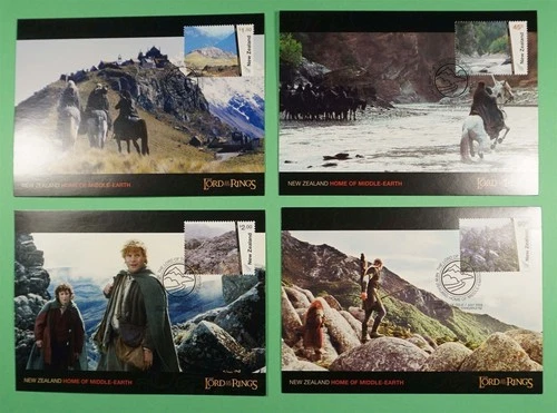 DR WHO 1963 NEW ZEALAND 4 FDC LORD OF THE RINGS MAXIMUM CARD $2 R36090