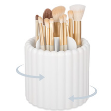 360 Rotating Makeup Brush Holder 7 Slots Make up Brush Organizer Removable Spinn