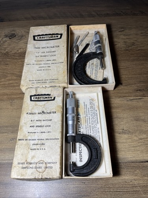 #ad Vintage Craftsman 38601 amp; 38602 w Original Box amp; Paperwork $51.95