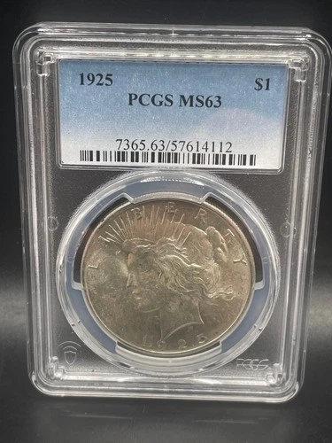 1925 Peace Silver Dollar PCGS MS63
