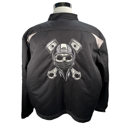 MAC TOOLS スタジャン XXL Dickies Mac Tools Jacket Mens XXL 2XL Coat Black Embroidered Skull