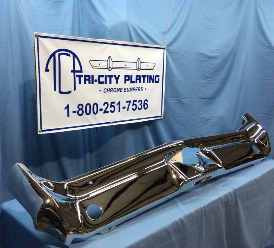 1965 PONTIAC BONNEVILLECATALINA GRAND PRIX ЗАДНИЙ БАМПЕР ** СВЕЖИЙ RE-CHROME ** - Изображение 3 из 4