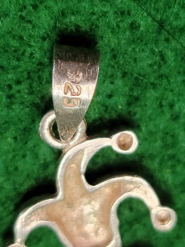 VINTAGE Antique 925 Tiny COURT JESTER Silver Bracelet Charm Arms & Legs Move - Picture 15 of 15