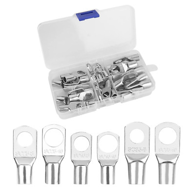 30-Piece Ring Terminal Set: Cable Lugs & Crimp Connectors Suitable