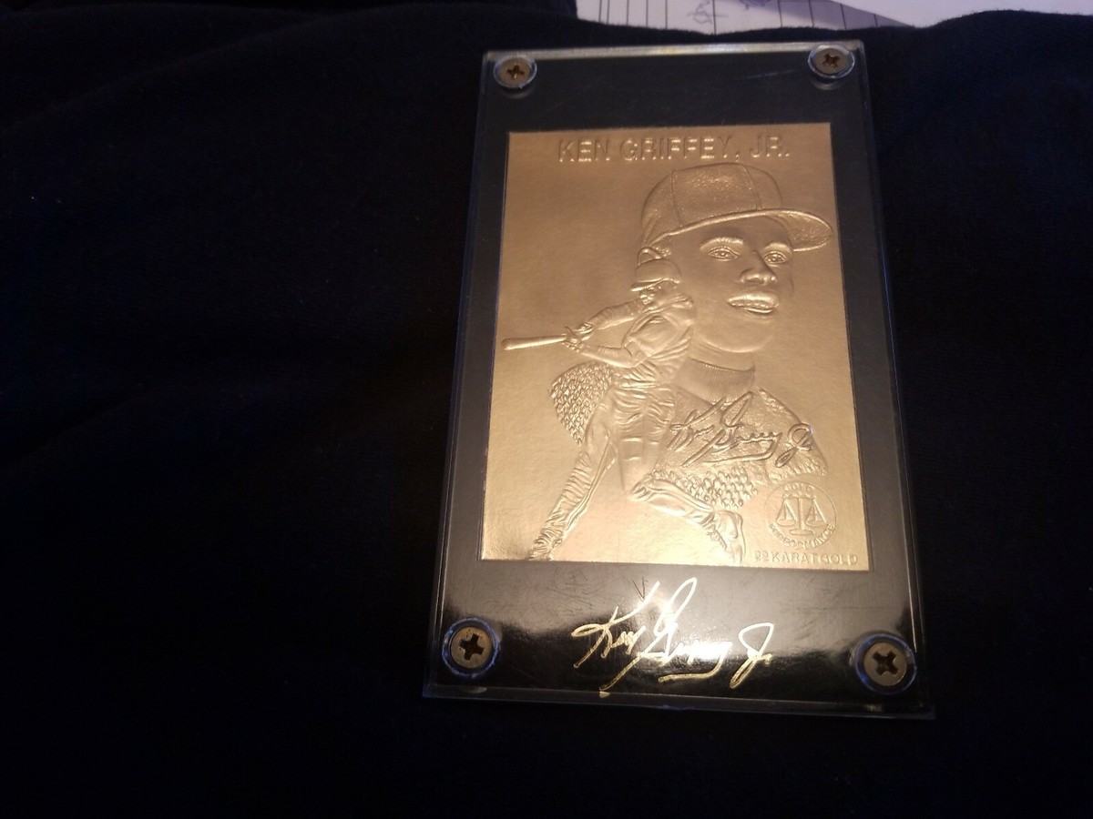 KEN GRIFFEY JR. STAR LIMITED EDITION COLLECTOBLE BASEBALL CARD 22 KARAT  GOLD #'D