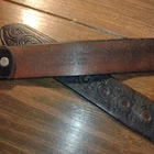 Leather Belt Carving Black Funny Buckle Change