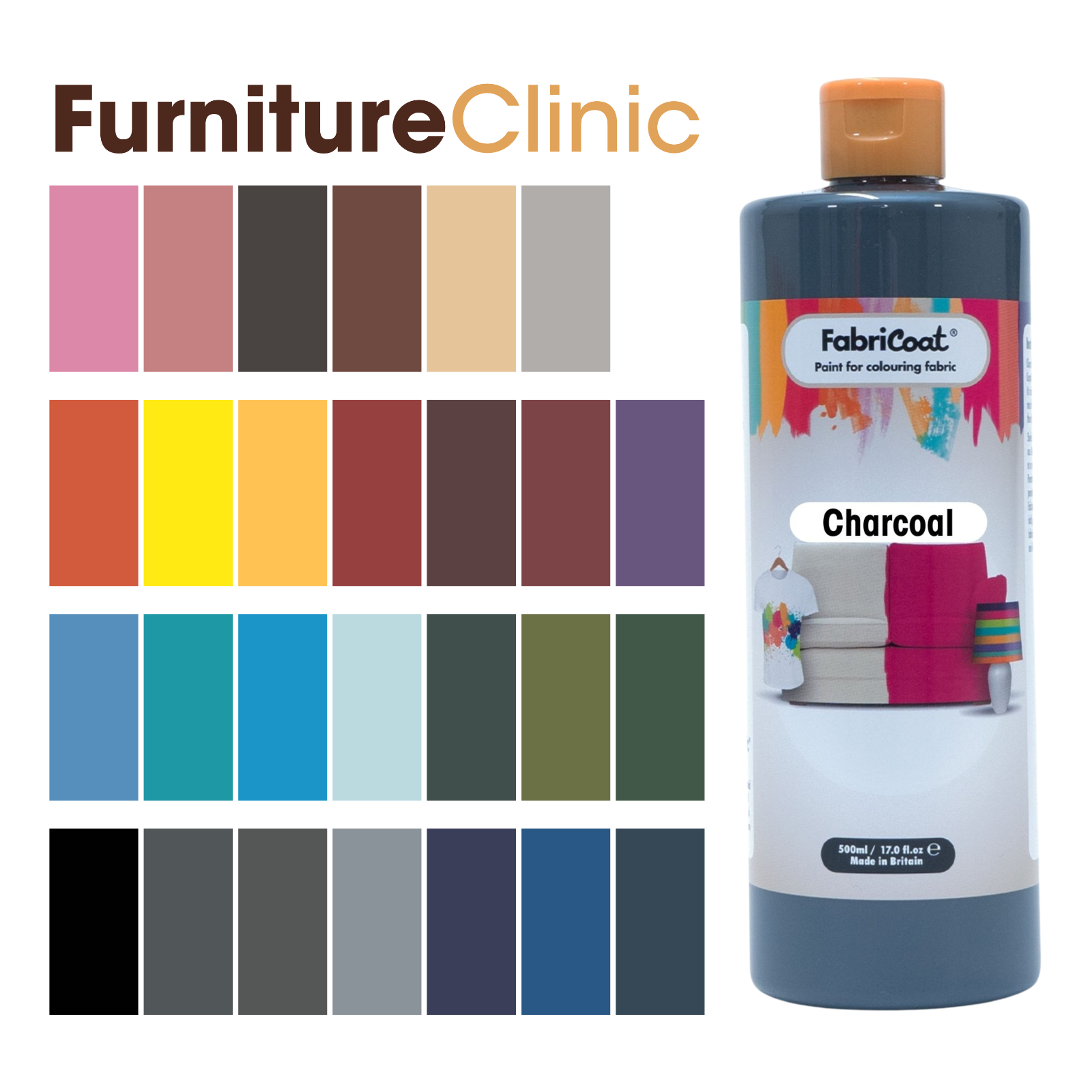 Fabricoat Fabric Dye/Paint For Furniture/Sofa/Upholstery/Clothing/Car