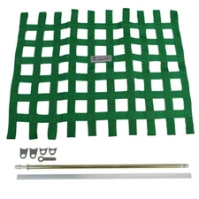 Assault Racing Green Ribbon Racing Window Net & Spring Loaded Mounting Kit 