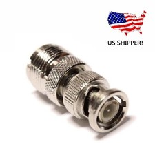 Pro Trucker UHF Female to BNC Male Coax Cable Adapter, PL-259 / SO239 Connector