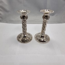 D133# 2 Stk.  wunderschöne Leuchter Silber 800 h: 15,5 cm Deutsche Handarbeit