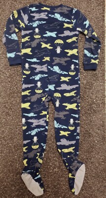 CARTERS Plane Fleece Snap Blanket Sleeper Footed Pajamas