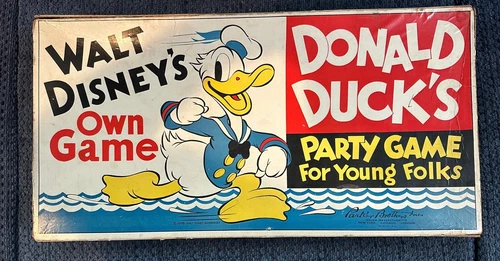 Vintage Parker Brothers Board Game of Donald Duck's Party Game Disney 1938