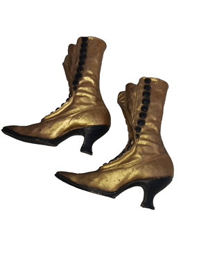 Victorian Button Up Woman's High Heel Boot Large Wall Plaque 
