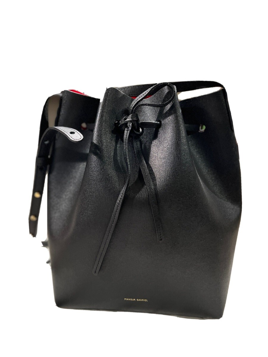 Mansur Gavriel Bucket Bag Leather Large Black | eBay display picture 3