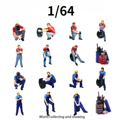 Diorama 1:64 Figure Model Set Garage Workshop Repairs Scene Display Props Model
