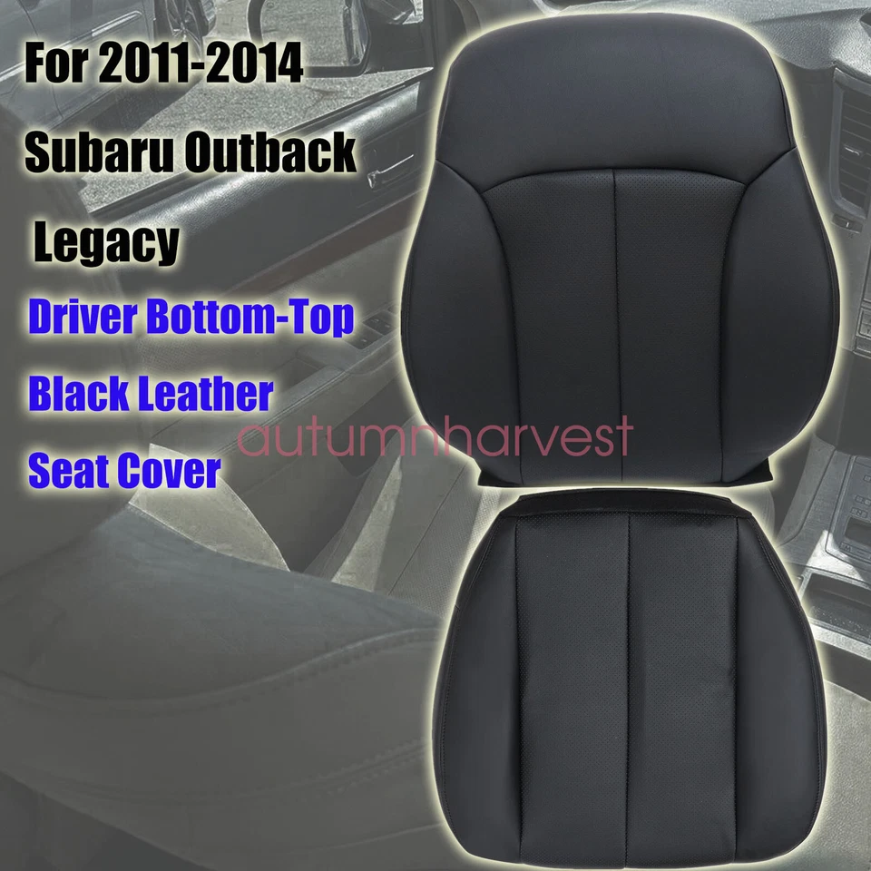 Cubierta de asiento de cuero negra inferior para conductor delantero Subaru Outback 2010-2014 Foto 2 de 4