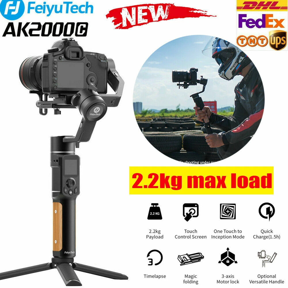 FEIYUTECH AK2000C 3 Axis Foldable Camera Stabilizer Gimbal For