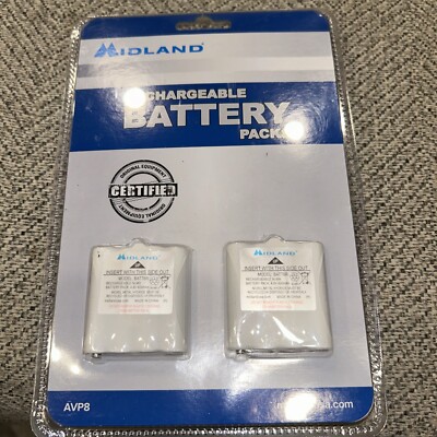 Midland 2 Rechargeable BATT6R Battery Packs (AVP8)