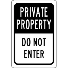Private Driveway DO NOT enter block 8" x 12" Aluminum Sign WILL NOT RUST USA