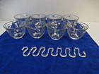 Indiana Glass Celebration Punch Bowl Set Vtg Grape Vine 8 Cups 7 Hangers & Ladle — photo 3