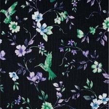 LINED WINDOW VALANCE CURTAIN 42 X 12 HUMMING BIRD FLOWER NATURE GARDEN FLORAL
