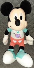 Disney MICKEY MOUSE 10" Valentine  s Day Hearts Clothes Stuffed Plush Toy Doll