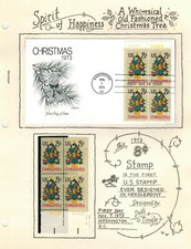 Ornate Page 1973 CHRISTMAS Old Fashioned Christmas Tree Done Needlepoint