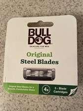 Pack of 4 Razor Blades - Bulldog Skincare Original Steel Blade Refills 4.25 per gallon