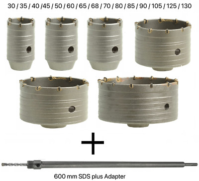 Betonlochsäge mit langem Adapter 600 mm SDS plus Lochsäge Beton Betonbohrkrone