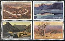 South West Africa 1981, Landscapes, Fish River Canyon set VF MNH, Mi 500-503