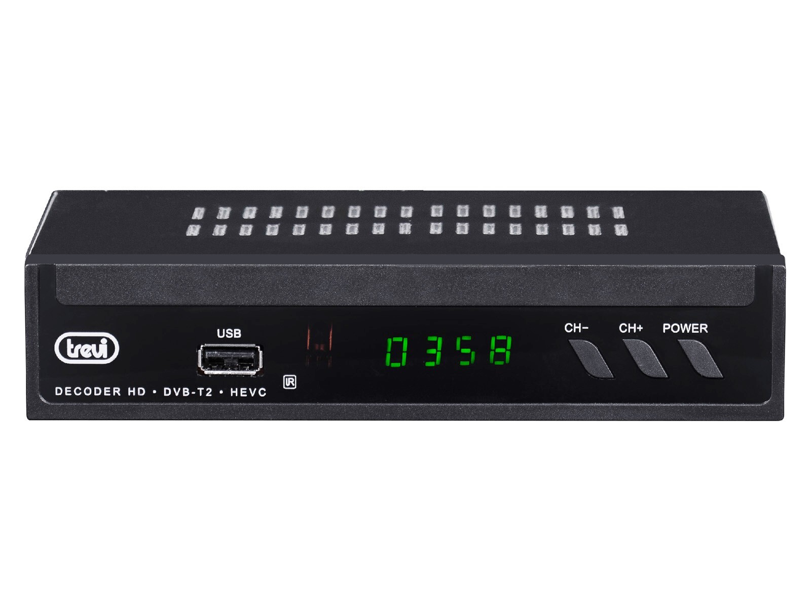DVB-T2 HEVC Decoder Digitale Terrestre Trevi HE3378T2 con 2 Telecomandi