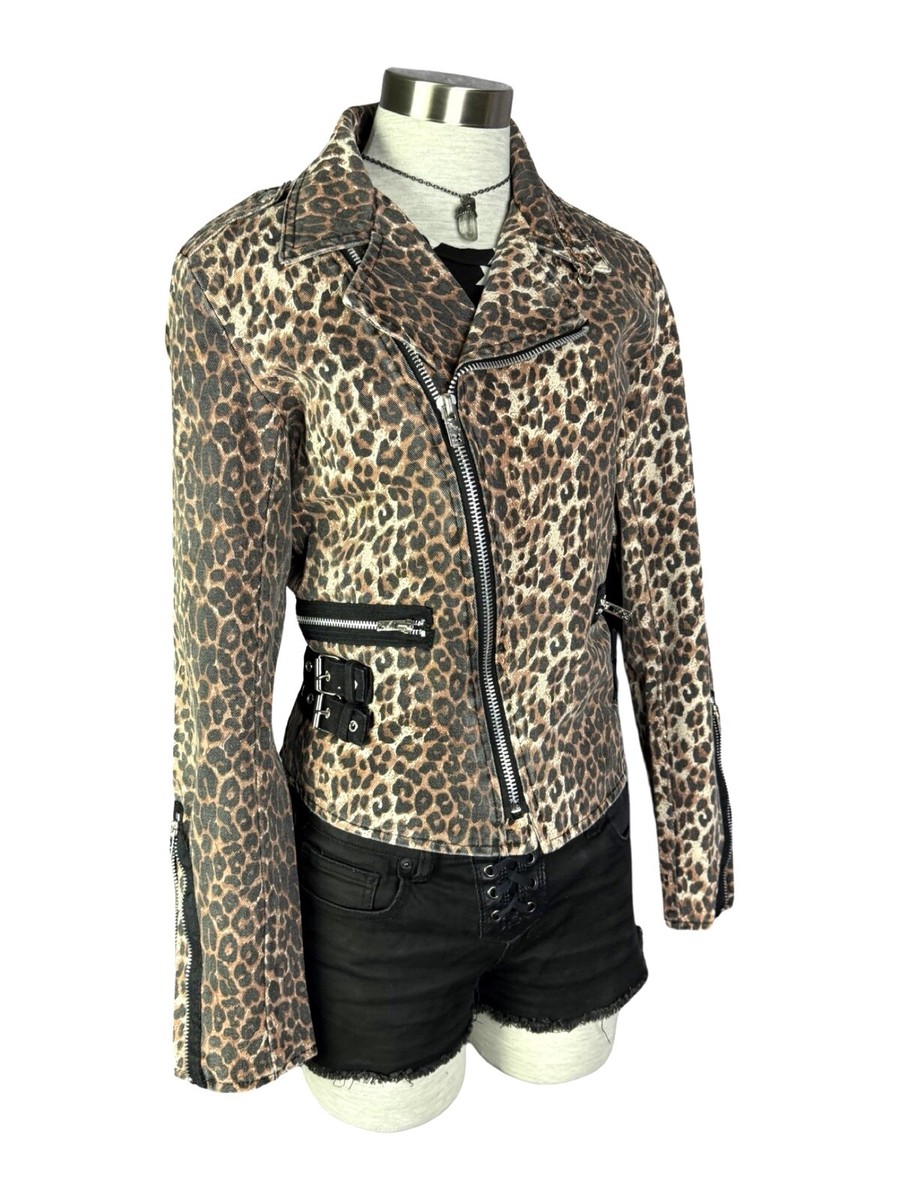 Tripp NYC D-Ring Moto Leopard Rockabilly Ska Gothic Biker Rocker