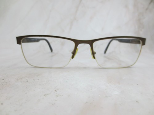 Marchon NYC Uptown Graham 210 Eyeglasses Frame Unisex Brown Half Rim 55-17-145