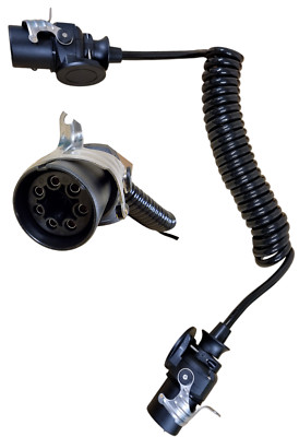ABS EBS Elektrowendel 24V 7 Polig 4,50m Spiralkabel Anhänger Kabel, Anhänger Kab
