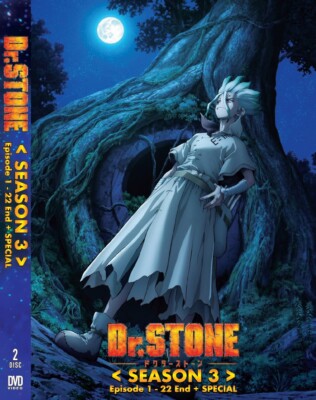 DVD ANIME DR.STONE SEASON 3 VOL.1-22 END + SPECIAL REG ALL ENG DUB + FREE SHIP