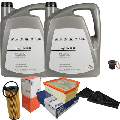 MAHLE Inspektionspaket 10 L Motoröl VW 0W-30 Longlife III FE für Phaeton 3.0 V6