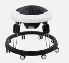 Foldable Baby Walker 9-Gear Height Adjustable with Wheels, Infant Toddler Walker