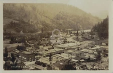 Bird's Eye View of Business District of Orofino Idaho RPPC Photo Postcard Copy