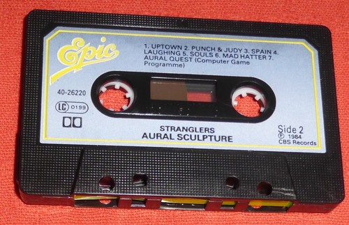 THE STRANGLERS - ENHANCED UK CASSETTE TAPE WITH PAPER LABELS - AURAL SCULPTURE - Picture 2 of 6