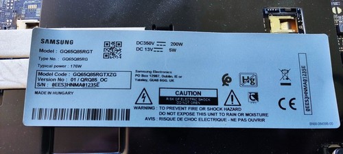 Samsung TV Hardware GQ65Q85RGT