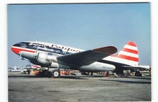 Postcard Airline CALIFORNIA CENTRAL AIRLINES N9515C Curtiss Commando VPC01.