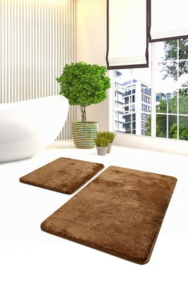 Badezimmer Badematte Badematten Badteppich Badvorleger 2 teilig 2er Set