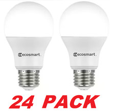 Ecosmart 60W Equivalent A19 Energy Efficient LED Light Bulb Soft White, 24 Bulbs